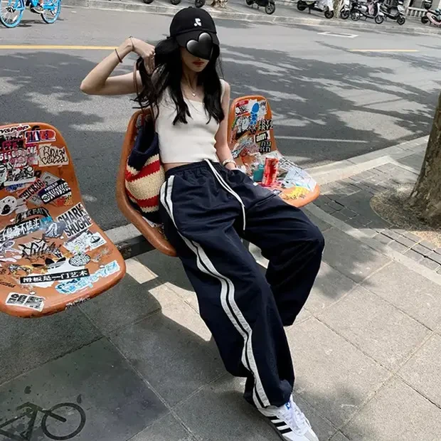 【现货+运费险】】美式街头风速干卫裤休闲宽松慵懒阔腿裤（一裤两穿）