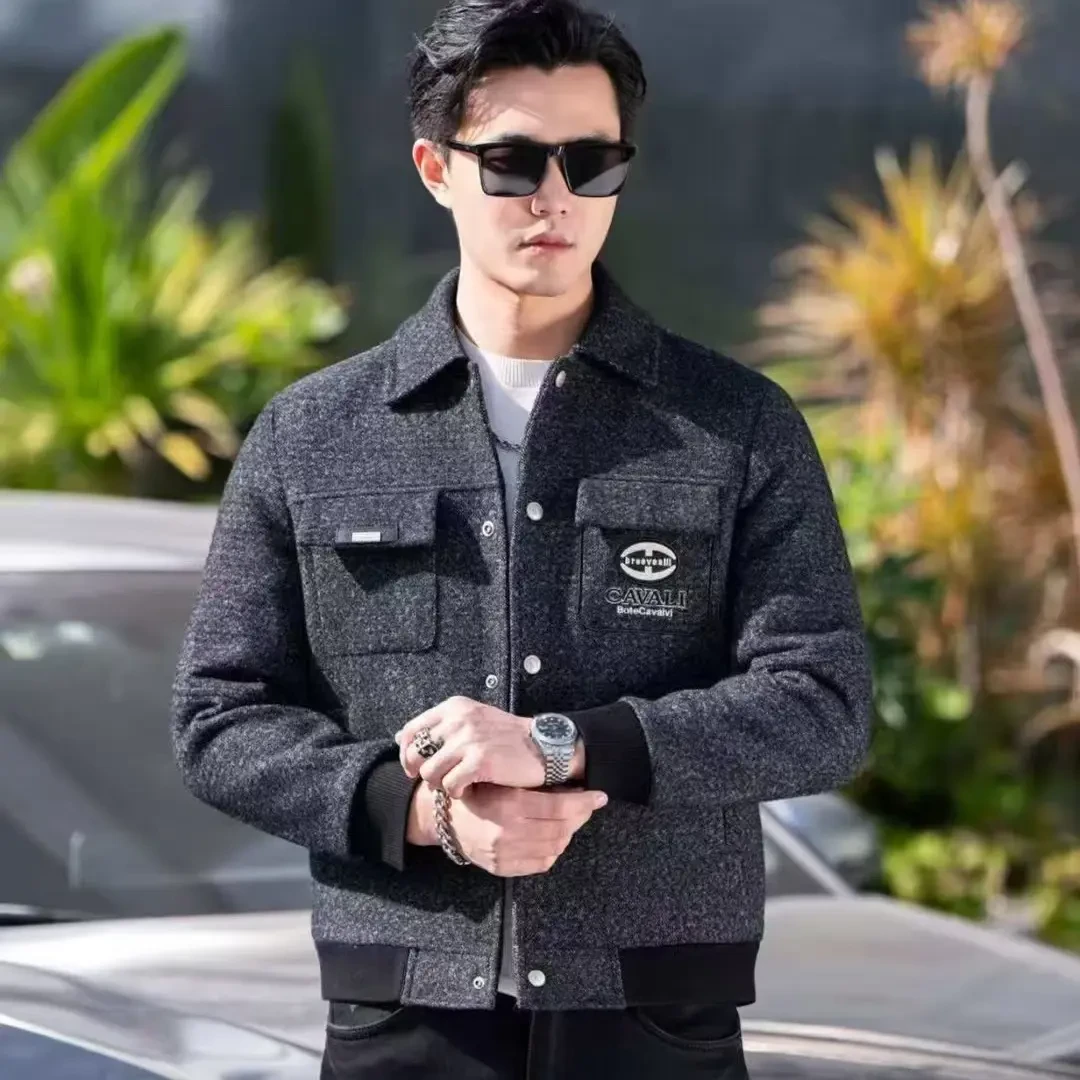 男士冬季连帽高充绒加厚保暖百搭时尚羽绒服