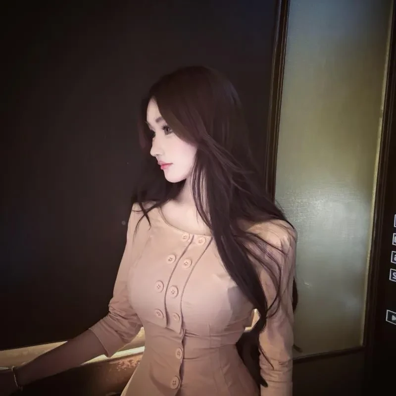 WW定制「优雅如你」粉色包臀连衣裙女夏季短裙设计感掐腰显瘦裙子