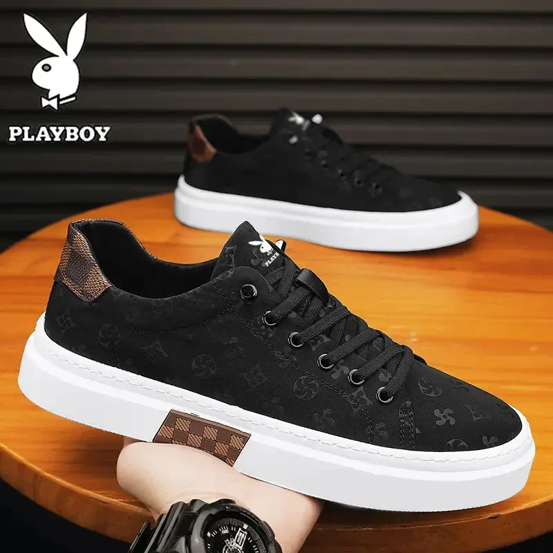 花花公子冰丝鞋子男款夏季新款休闲透气男鞋干净感痞帅男士板鞋