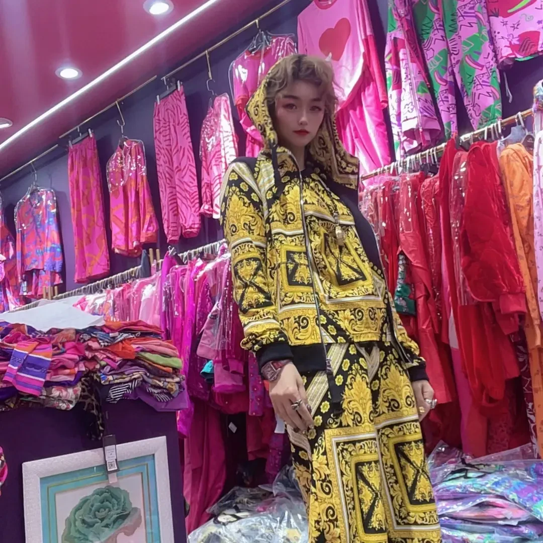 活力印花土豪金套装财源滚滚