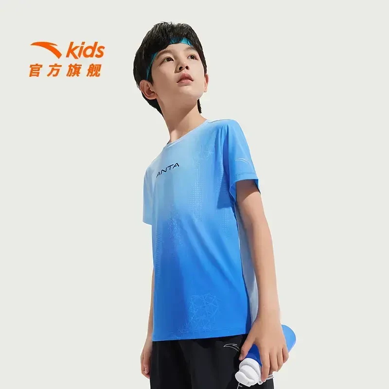 【女童专享价】安踏儿童短袖夏季男童运动训练打球户外T恤352525103