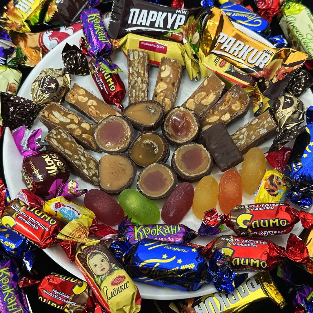 俄罗斯混合糖2斤各种口味混合装年货喜糖