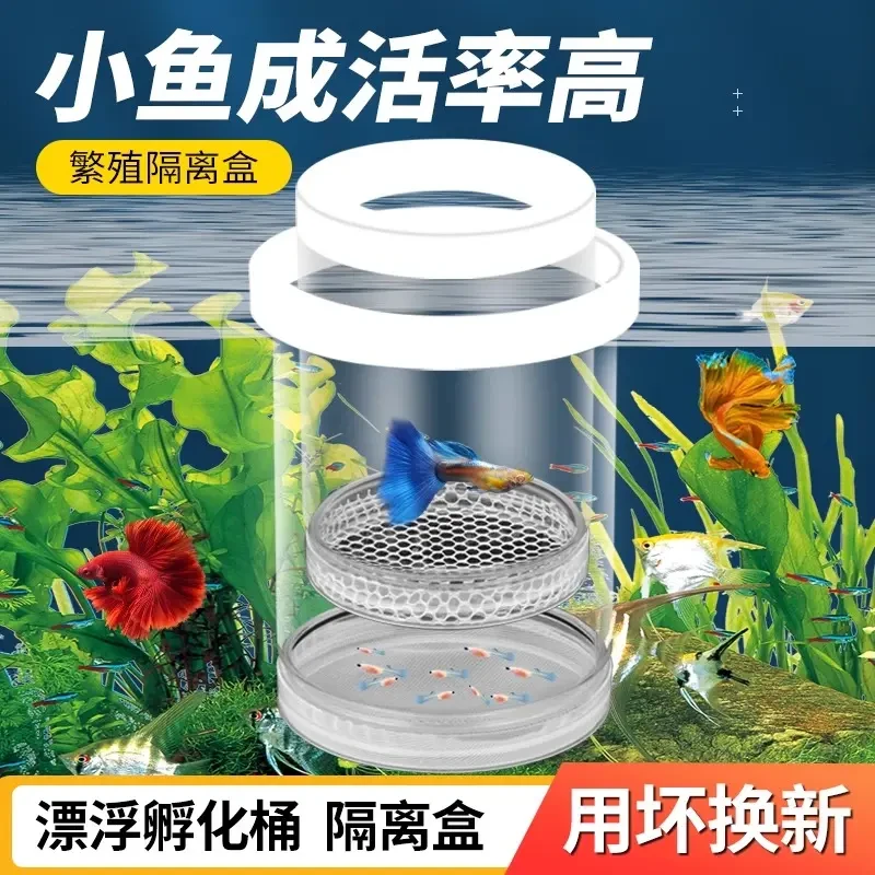 【小鱼隔离盒】鱼缸隔离盒孔雀鱼繁殖盒凤尾斑马母鱼产房小鱼缸用品