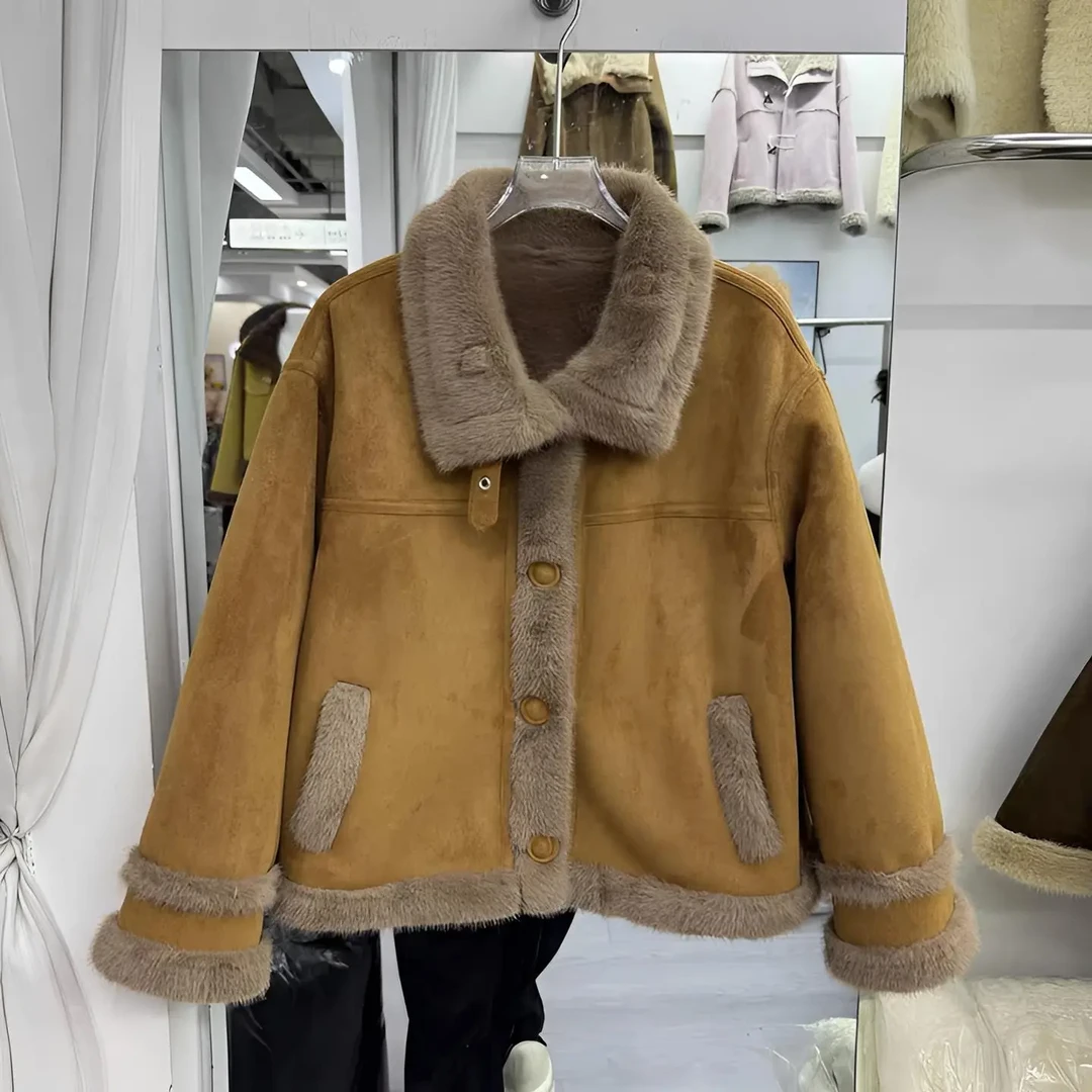 5929冬季加厚短外套女款时尚百搭保暖上衣