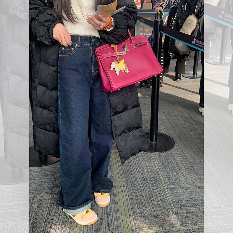 赤耳长腿盟友可两穿卷边阔腿裤 QK234020