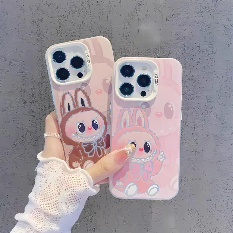 BANCA磨砂彩银拉布布适用iPhone16/15手机壳华为P70vivo小米oppo