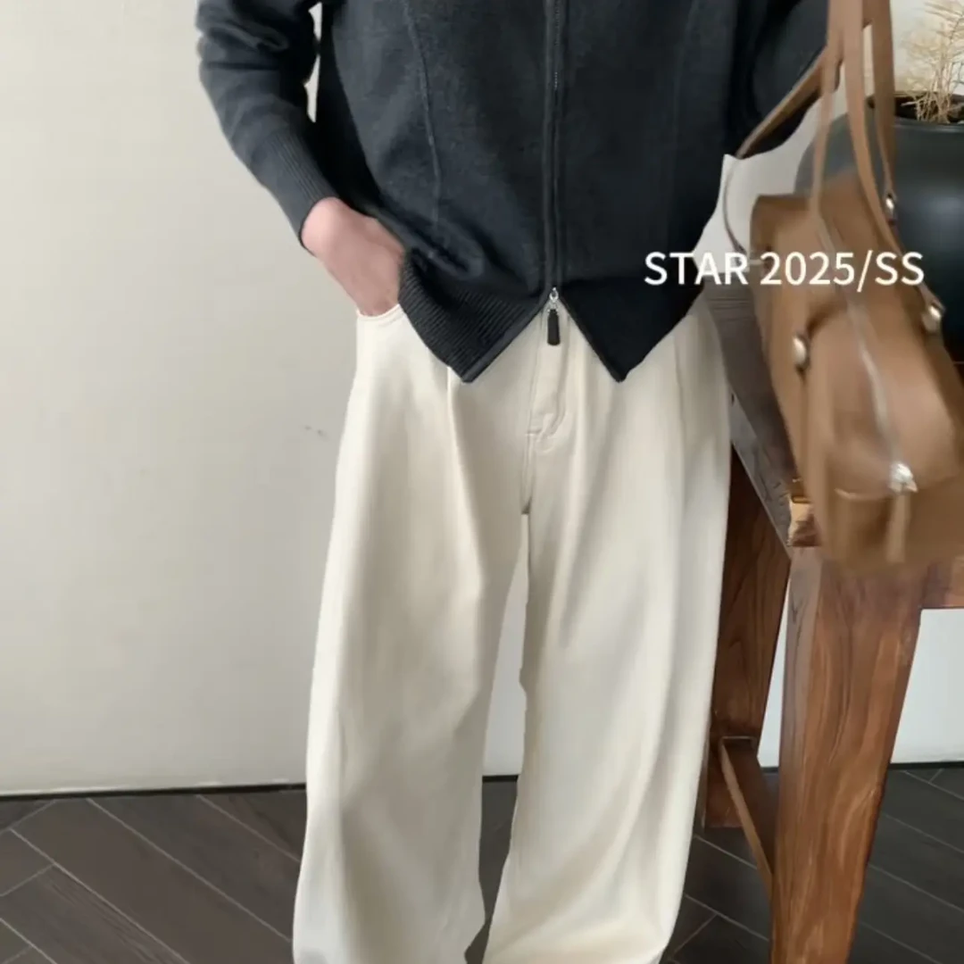 【OZZ—8682】网红常规纯色立领长袖毛针织衫连帽轻职风扎染