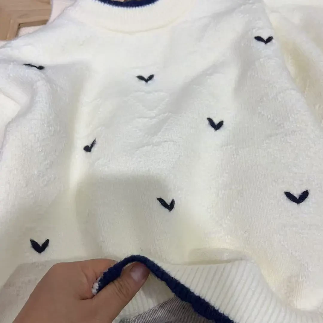 【爱心圆领】俩色  女童毛衣秋冬新款加厚针织衫大童韩系洋气保暖