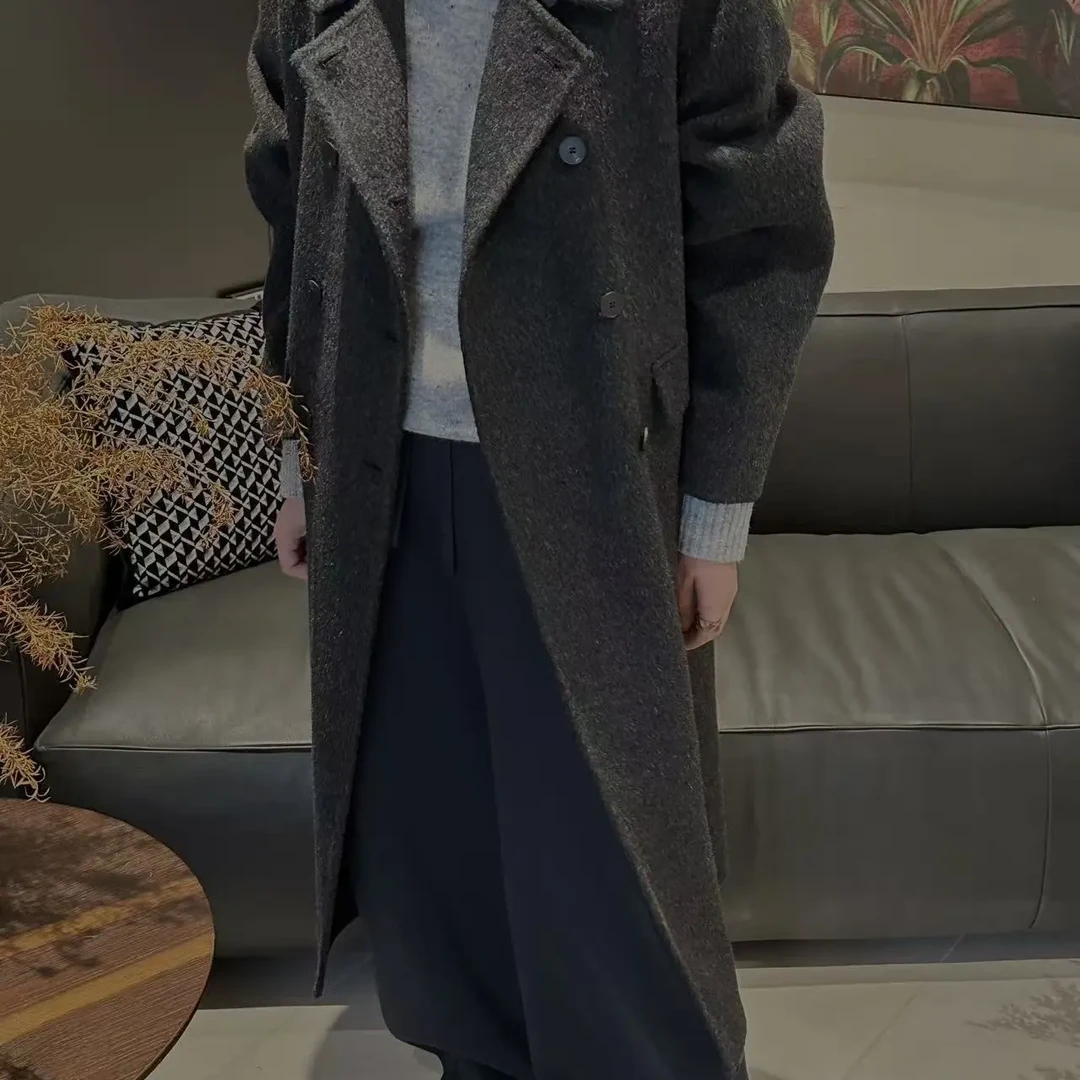 W轻奢时尚百搭休闲中长款大衣8608-1