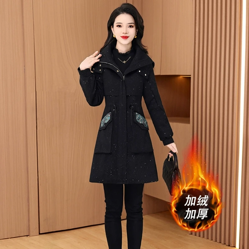 【可蓓儿】晋江贵夫人时尚棉衣棉服女款2025新款秋冬洋气加绒妈妈装