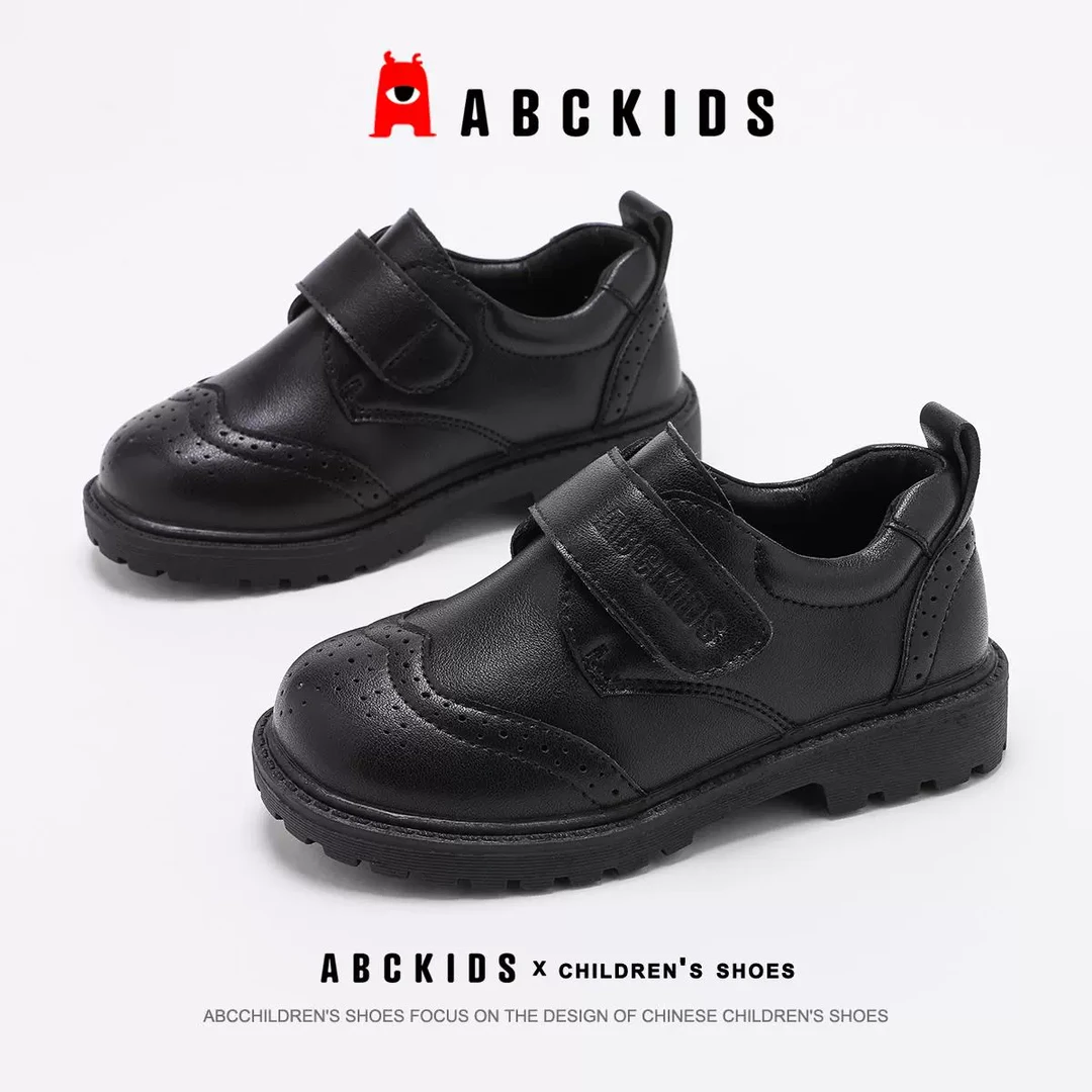 abckids【小鱼】英伦风黑皮鞋季新款儿童校园演出鞋SY513603010AX