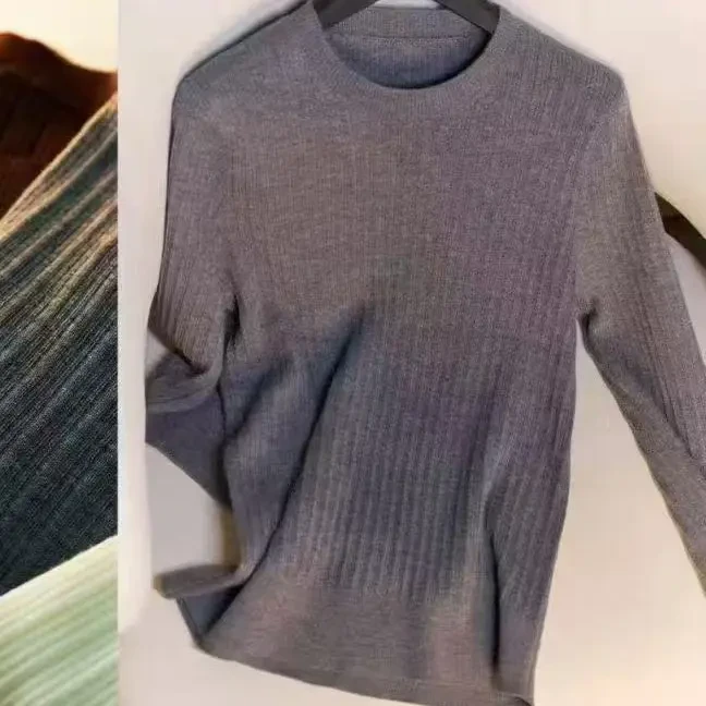 俪妍超值款羊毛圆领针织时尚套衫