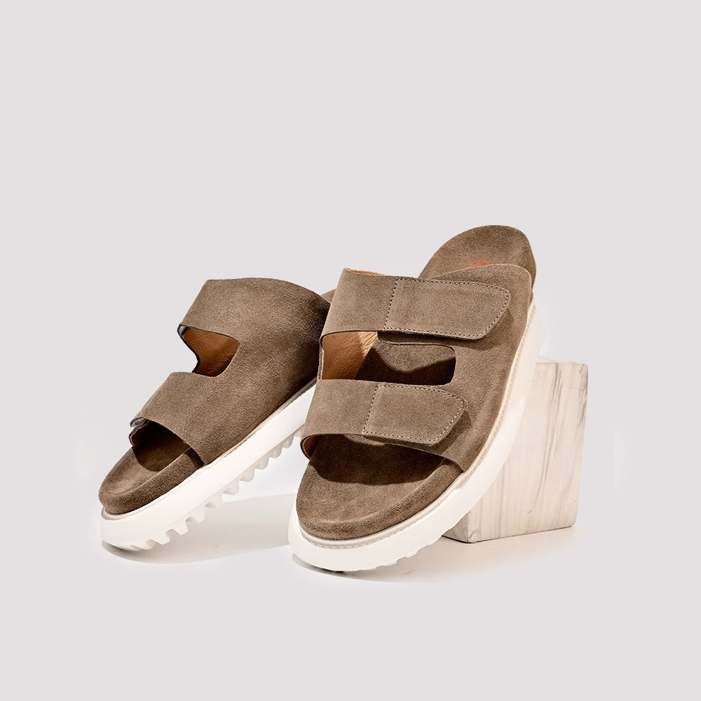 T5S8真皮拖鞋男软底防滑夏季室外穿一字拖潮流休闲沙滩鞋男士凉拖