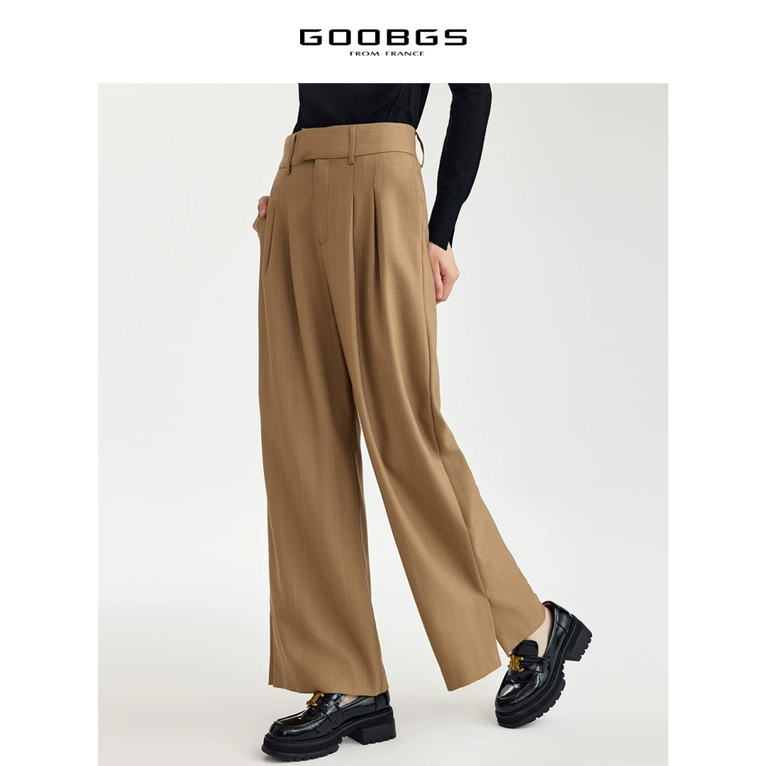 【籽言专属 】谷邦GOOBGS 通勤条纹休闲裤 G4391459-6