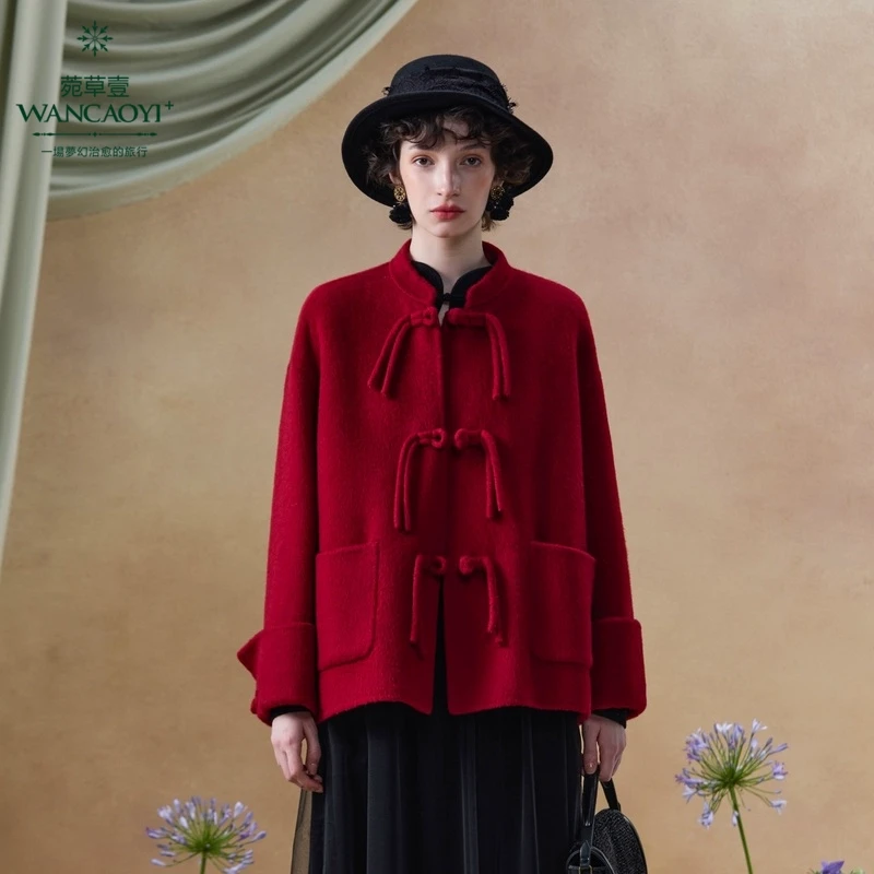 【商场同款】【异域风情】菀壹新款赫本风双面呢外套L25611511