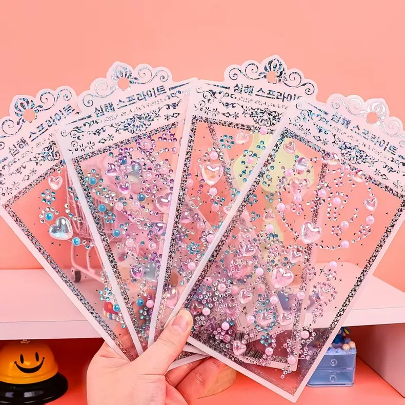 新款深海亚克力钻石贴画 儿童可爱水滴钻石亚克力装饰素材贴