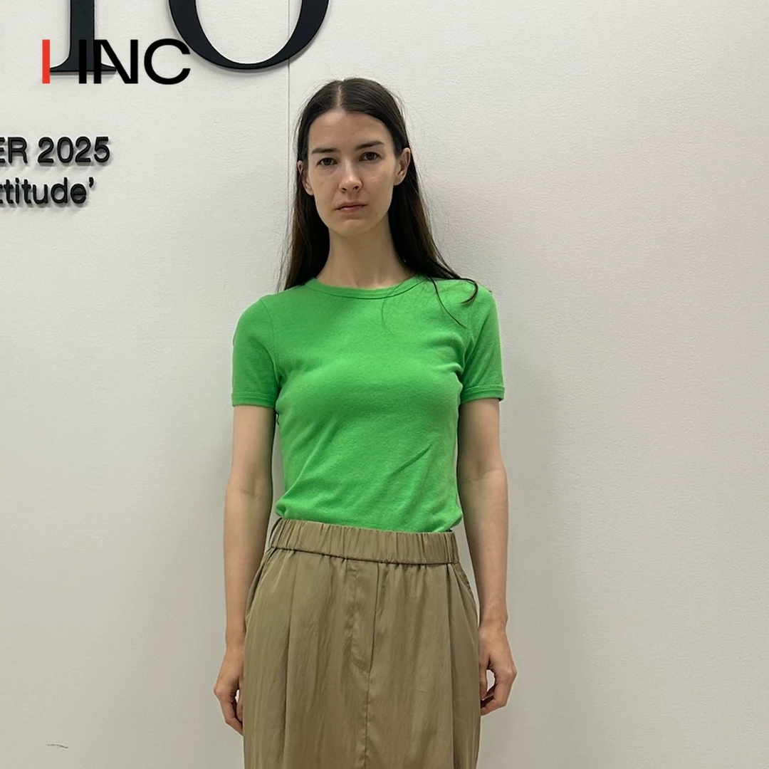 IINCBOUTIQUERECTO 25SS春季新款正肩修身显瘦短袖T恤简约百搭