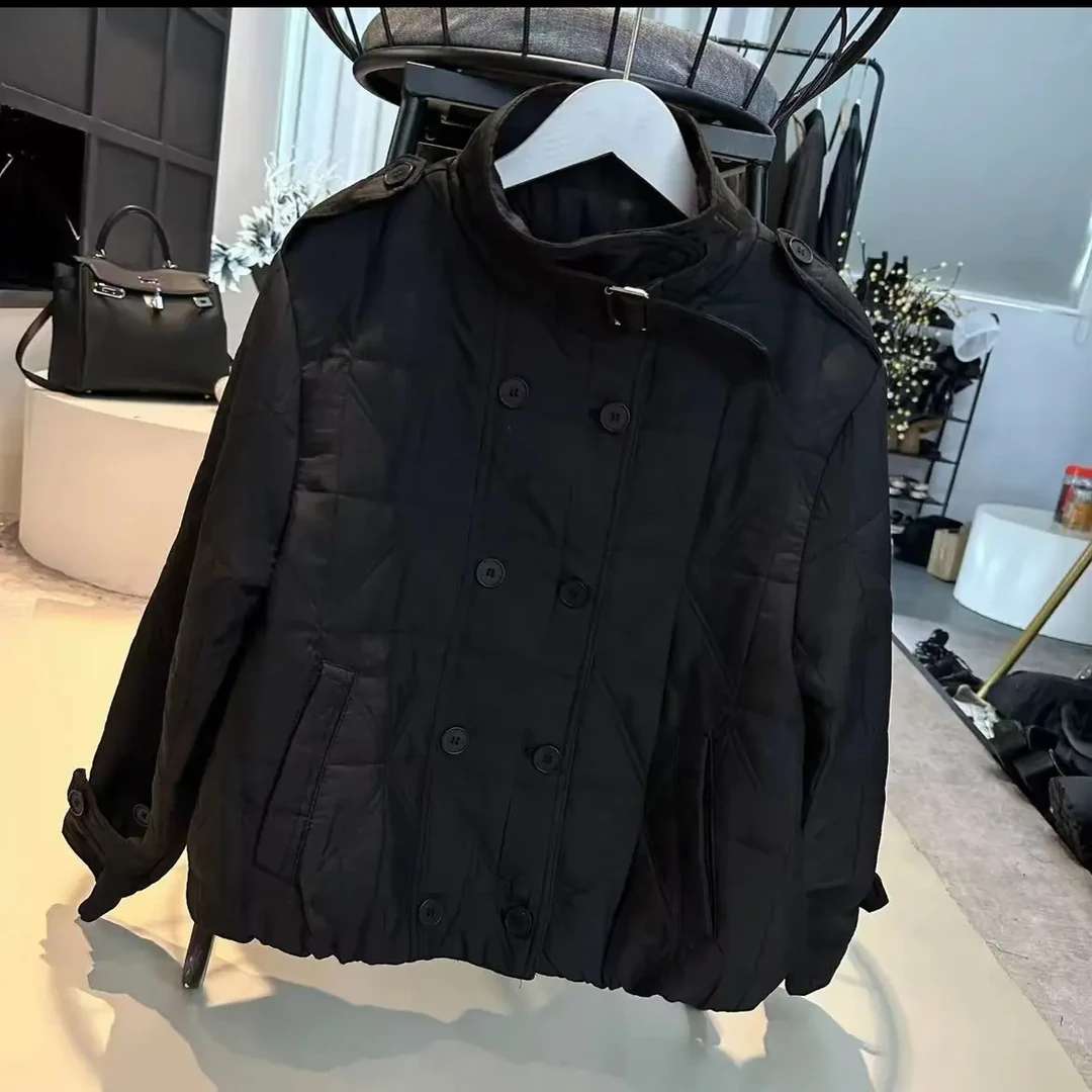 冬款设计感时尚休闲立领短款棉服外套加厚保暖百搭显瘦