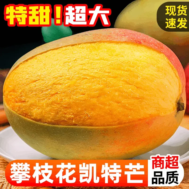 【9斤果王】四川攀枝花凯特芒现摘香甜多汁新鲜整箱水果3/5/9斤