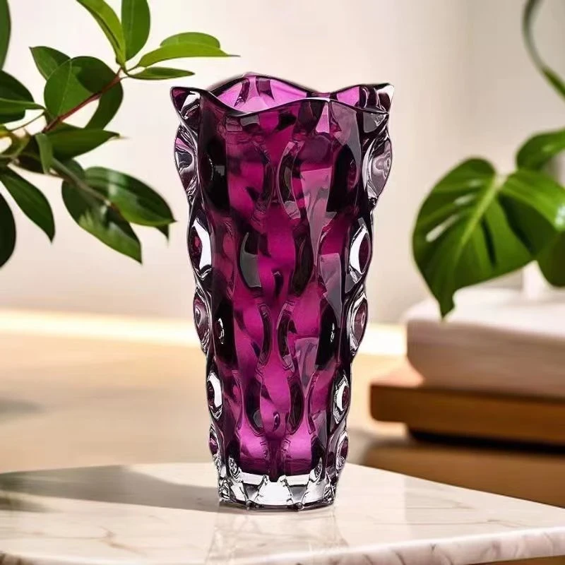 【新年限定】高档花瓶摆件客厅插花轻奢水晶玻璃瓶高级感鲜花盆装饰