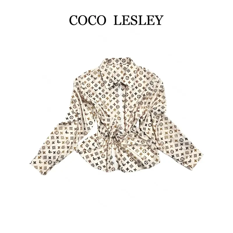 COCO LESLEY 夏季时尚衬衣气质轻职风衬衫7662