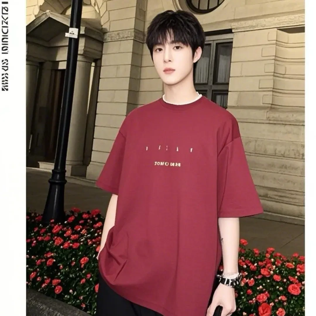 X.T【立体钢印】压花T恤金属质感英文短袖男女同款百搭男士t恤短袖