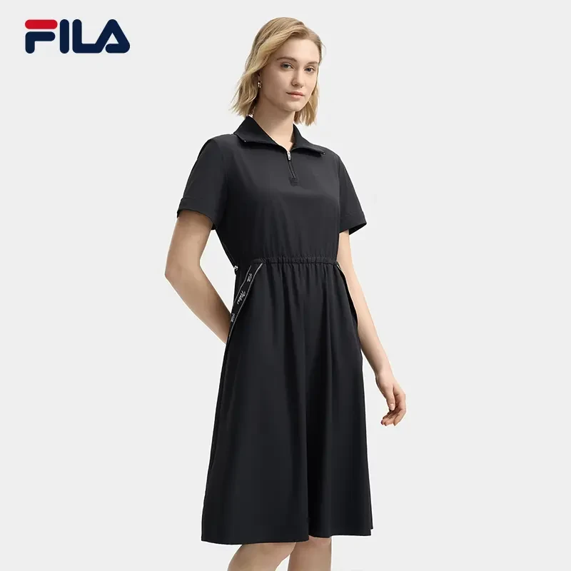 Fila/斐乐女士户外休闲遮肉显瘦运动连衣裙夏季薄款F11W523306F