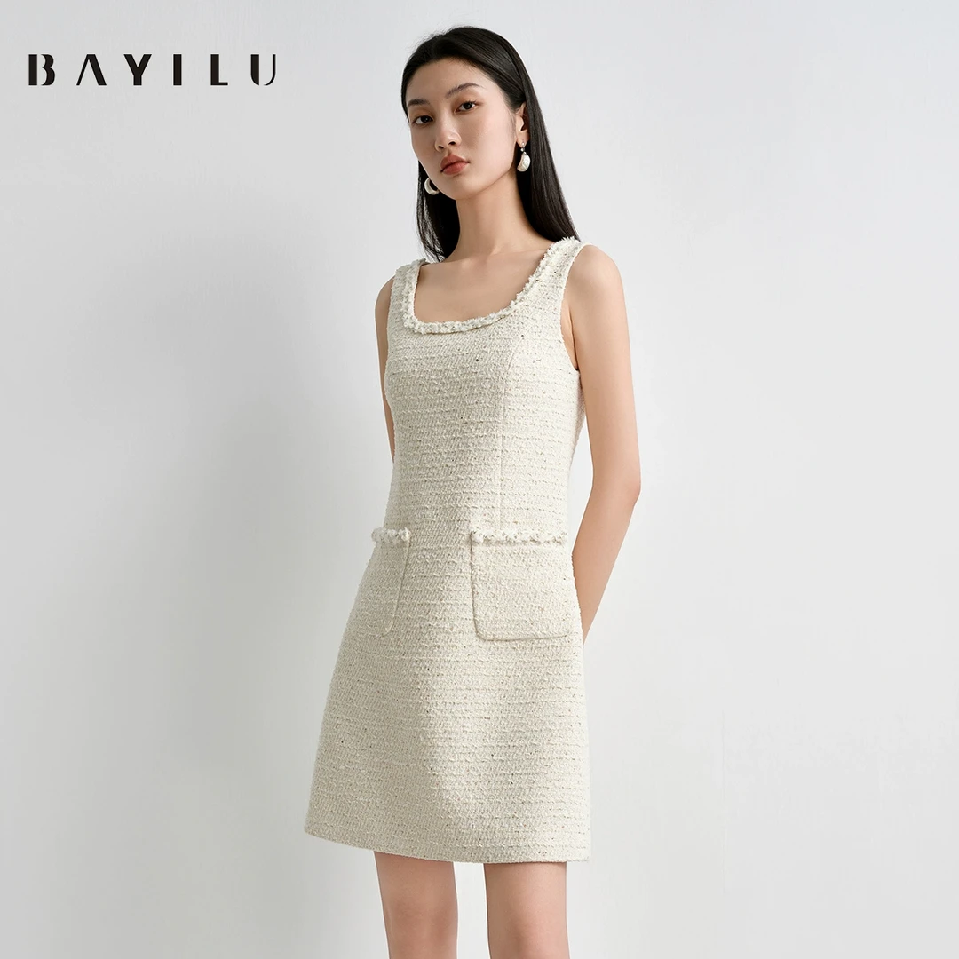 【今喜】2025春季背心连衣裙女小香风马甲a字短裙91L7042