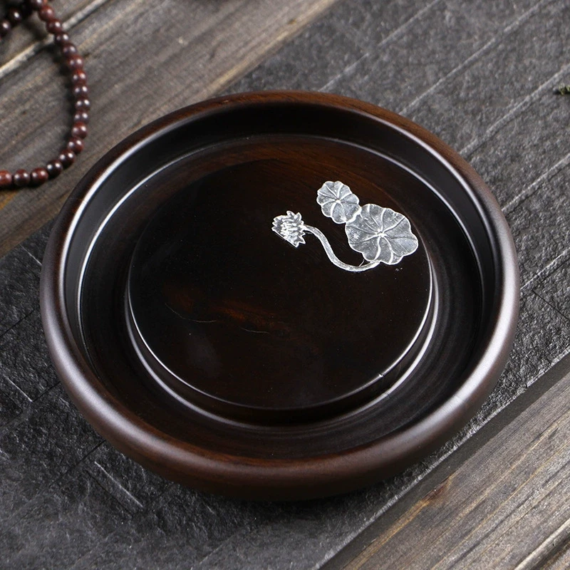 黑檀实木茶壶垫壶承隔热茶座茶壶架功夫茶具壶托养壶垫茶道零配件