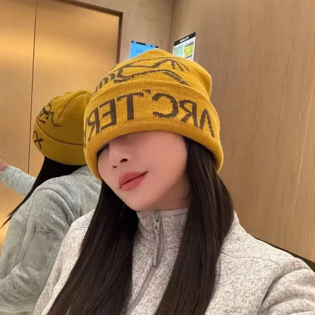 王一博同款针织毛线帽提花冷帽新款秋冬男女保暖帽子登山滑雪户外