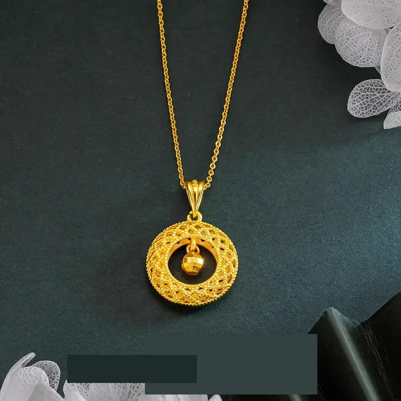 新中式工艺花丝网格转运珠项链吊坠转运珠项坠