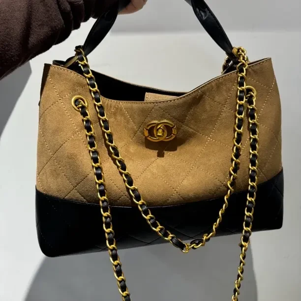 磨砂大号复古风斜挎包托特包时尚百搭褶皱