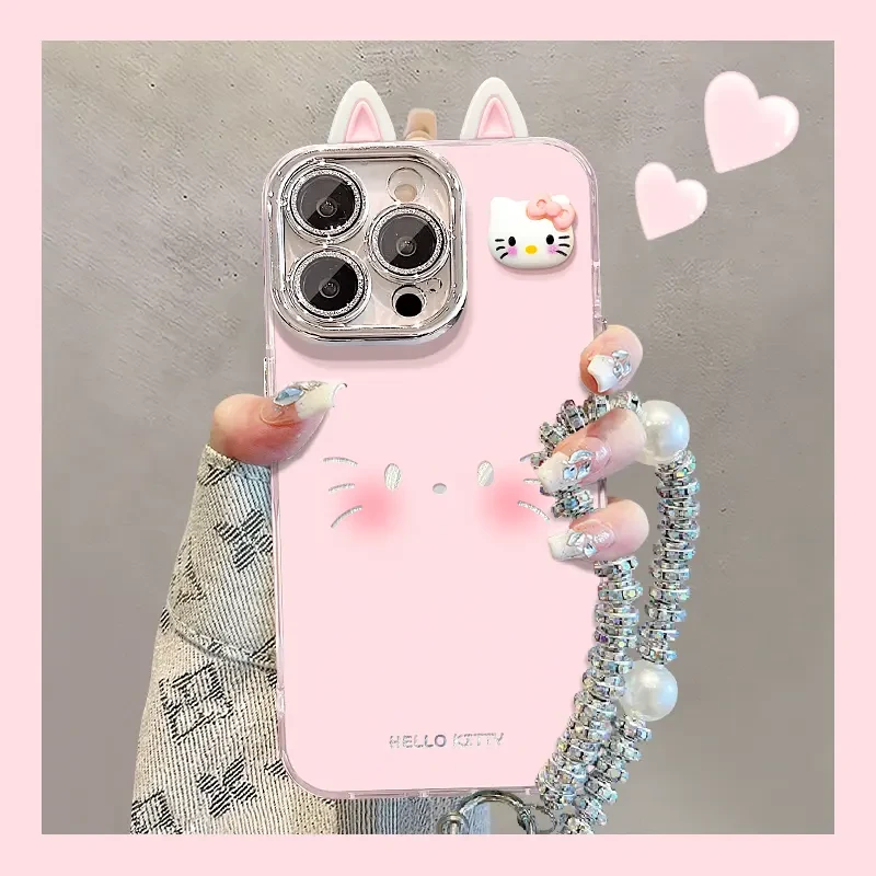 线条镂空KT适用苹果15华为vivo/oppo小米iPhone精孔羽纱手机壳