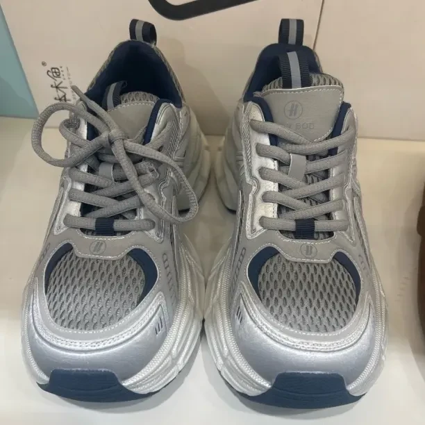 本木鱼厚底加绒老爹鞋女秋冬显脚小百搭休闲跑鞋复古小众