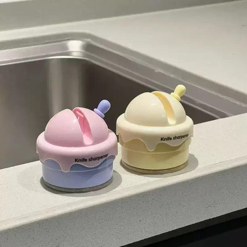 冰淇淋磨刀石家用厨房菜刀剪刀多功能磨刀器家创意可爱神器防摔磨