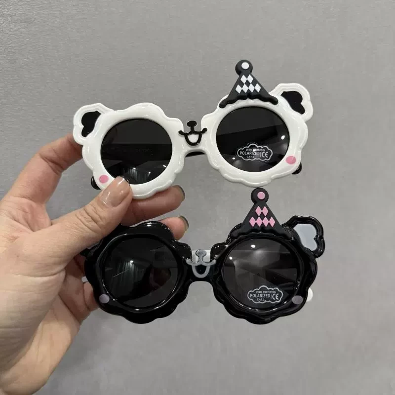 儿童眼镜可爱宝宝卡通小羊硅胶偏光太阳镜男女童玩具遮阳墨镜