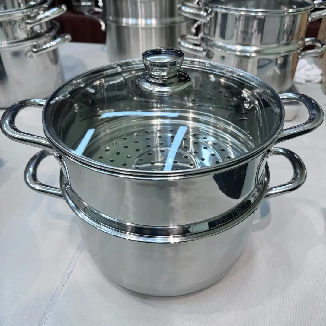 特价24cm不锈钢蒸锅双层蒸锅带盖子【破损找客服免费补寄】