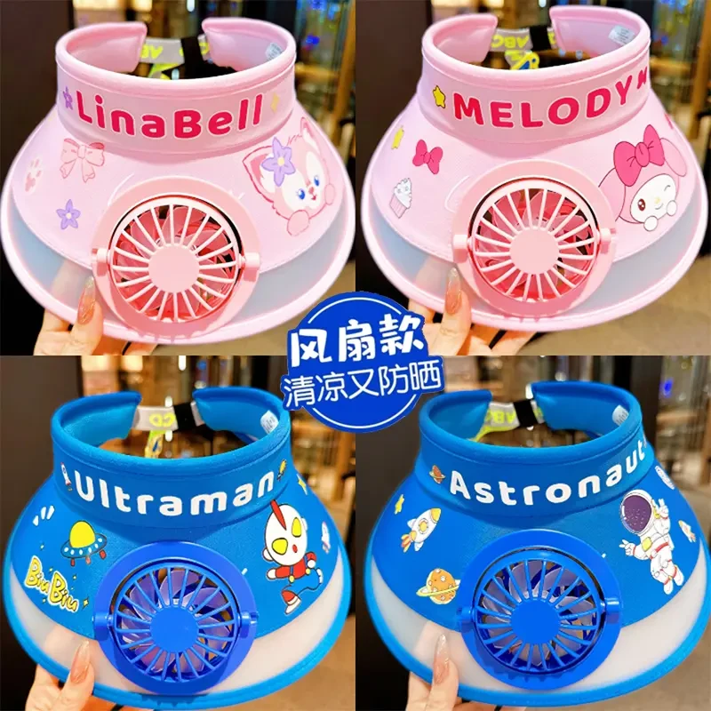 儿童透气防紫外线帽子遮阳帽变色防晒帽大帽檐男女宝宝夏季太阳帽