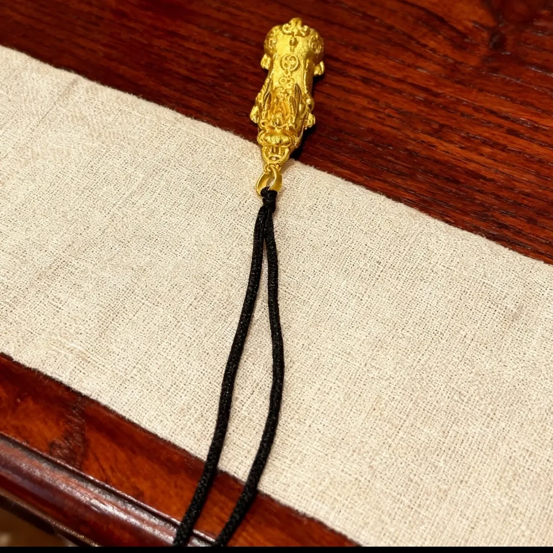 合金吊坠 【貔貅】实心金黄色貔貅吊坠男女时尚百搭款毛衣链首饰品