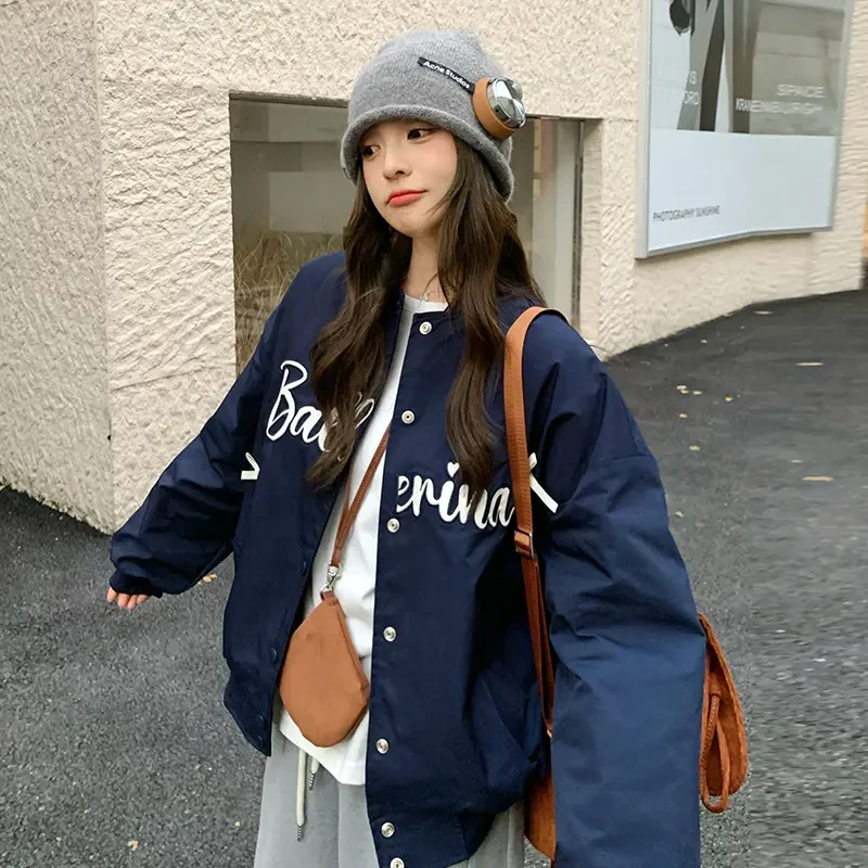 美式甜酷棒球服外套女春秋2025新款复古宽松超好看休闲夹克上衣潮