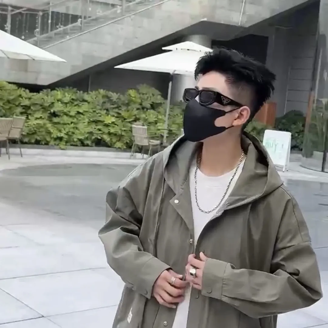 连帽短款常规款无领春季复古夹克休闲春秋上衣工装港风冲锋衣