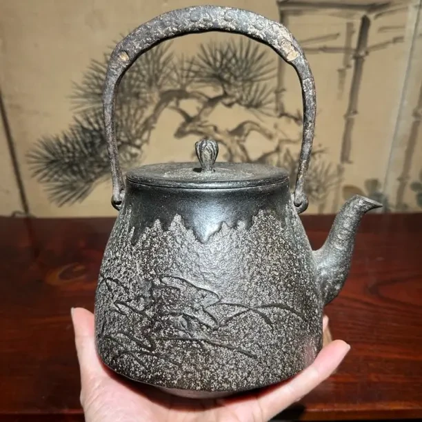 日本南部铁器清光堂茶筅形铁瓶铁壶煮水壶茶壶烧水壶1.2升未使用