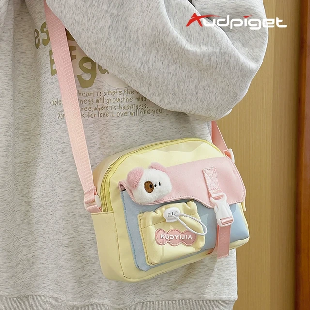 女童斜挎包外出旅行小背包中大童可爱小学生出游包儿童单肩包女孩