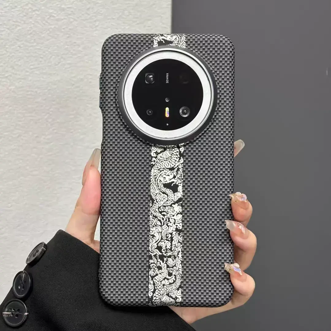 适用华为mate70pro手机壳mate60凯夫拉纹pura70碳钎维纹小米15pro