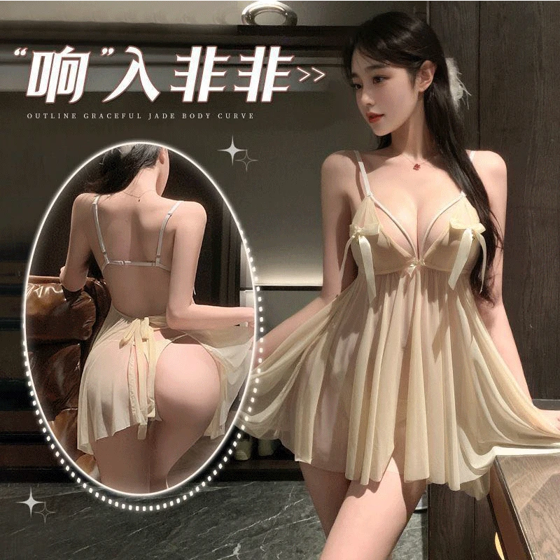 甜甜Stu铃响叮铛轻纱睡裙风情睡衣套装纯欲睡衣
