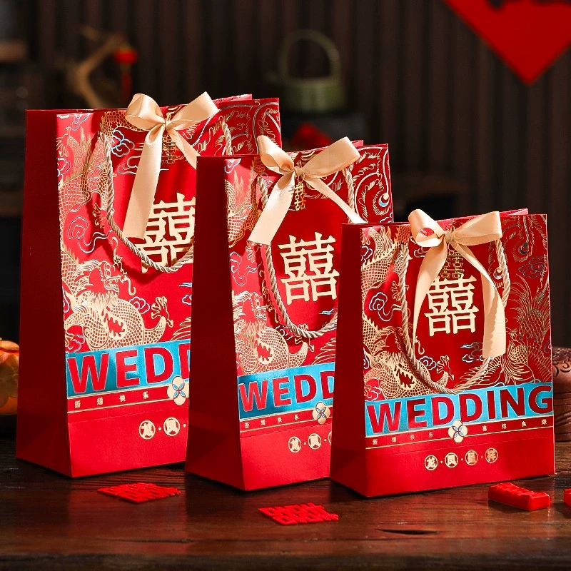 结婚手提袋专用喜糖盒子2026新款婚礼糖果礼品包装空盒高档伴手礼