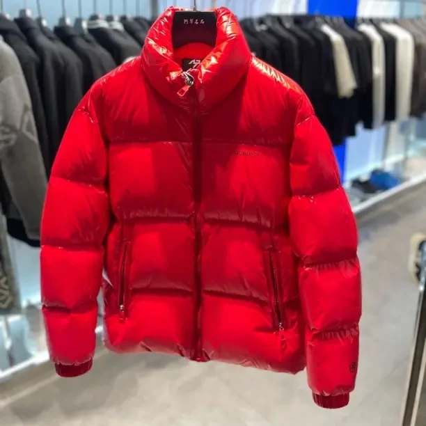 男女情侣纯色防泼水休闲加厚短款拒水冬季保暖外套