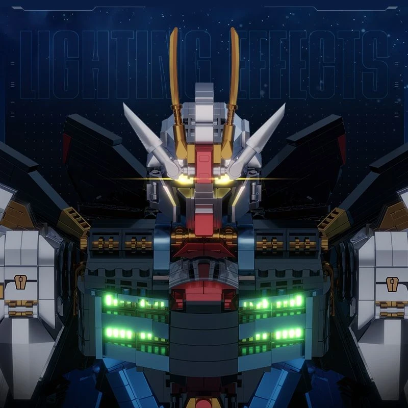 观吉7007颗粒特大号至尊自由高达机甲潮玩拼装积木高档解压玩具