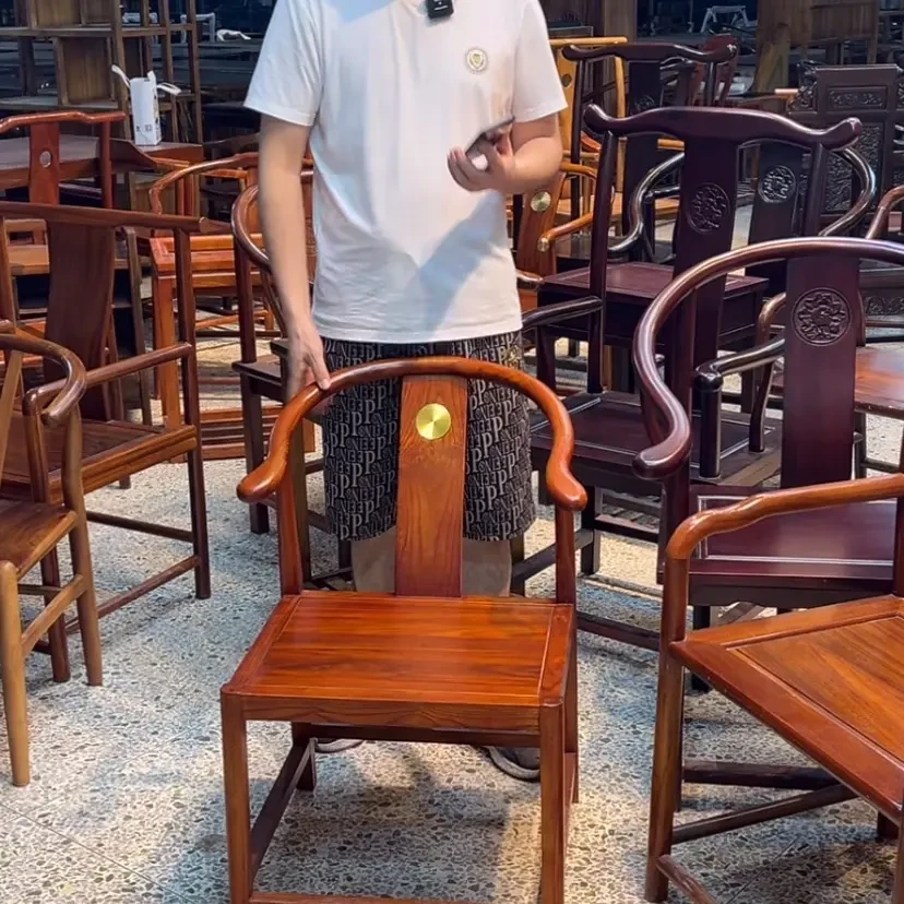 科桦【实木半圈椅】客椅茶桌椅